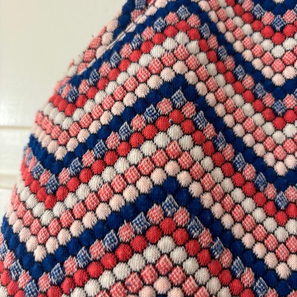 Anthropologie Postmark 9-H15 StCL Zig Zag Top Pink Chevron Dot Womens Size Small - Picture 7 of 12
